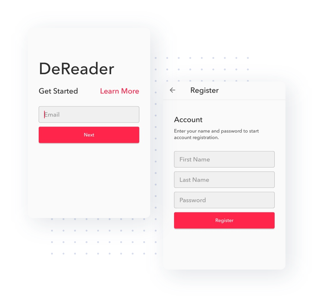 DeReader - Download and Sign Up